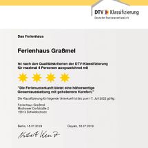 Zertifizierung der Pension Graßmel in Mochow am Schwielochsee